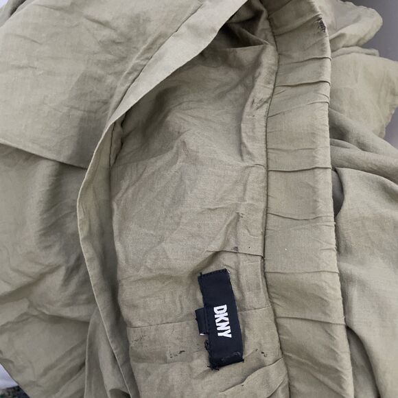 DKNY Womens Green Pleated Cotton Skirt With Side Pockets Size Small - Picture 11 of 11